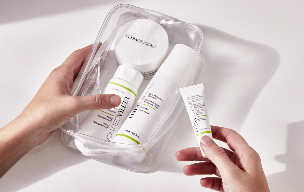 travel skincare tips, ultra icons discovery set